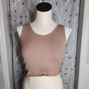 Urban Outfitters Ribbed Crop Top - Tan
